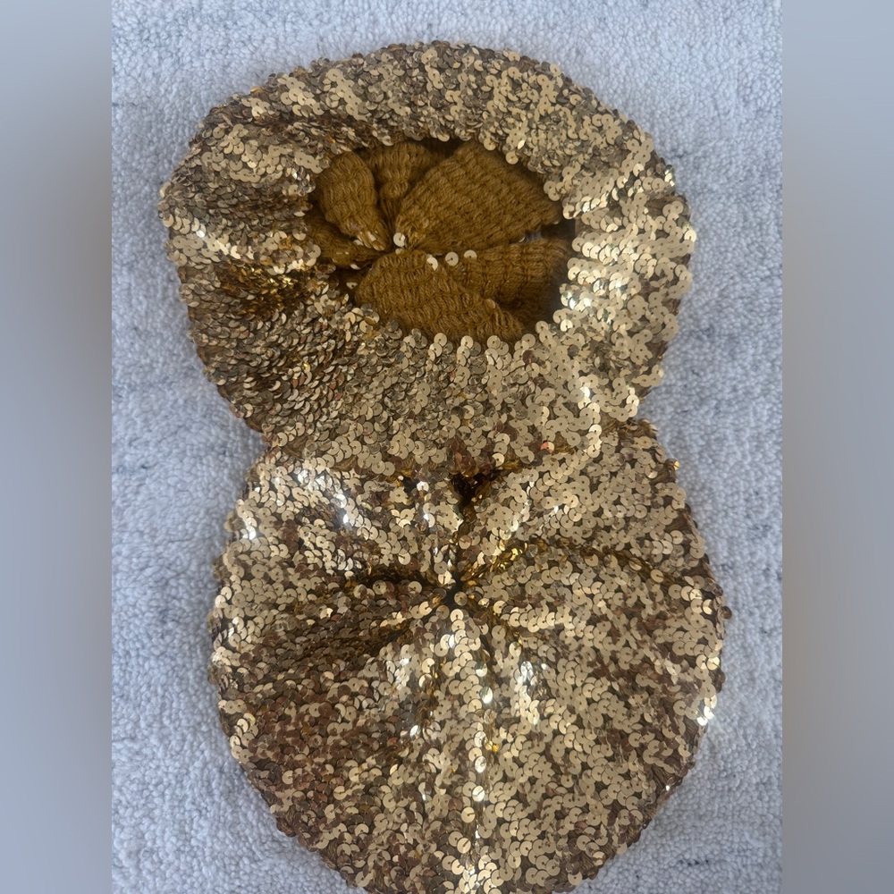 Gold Sequin Berets